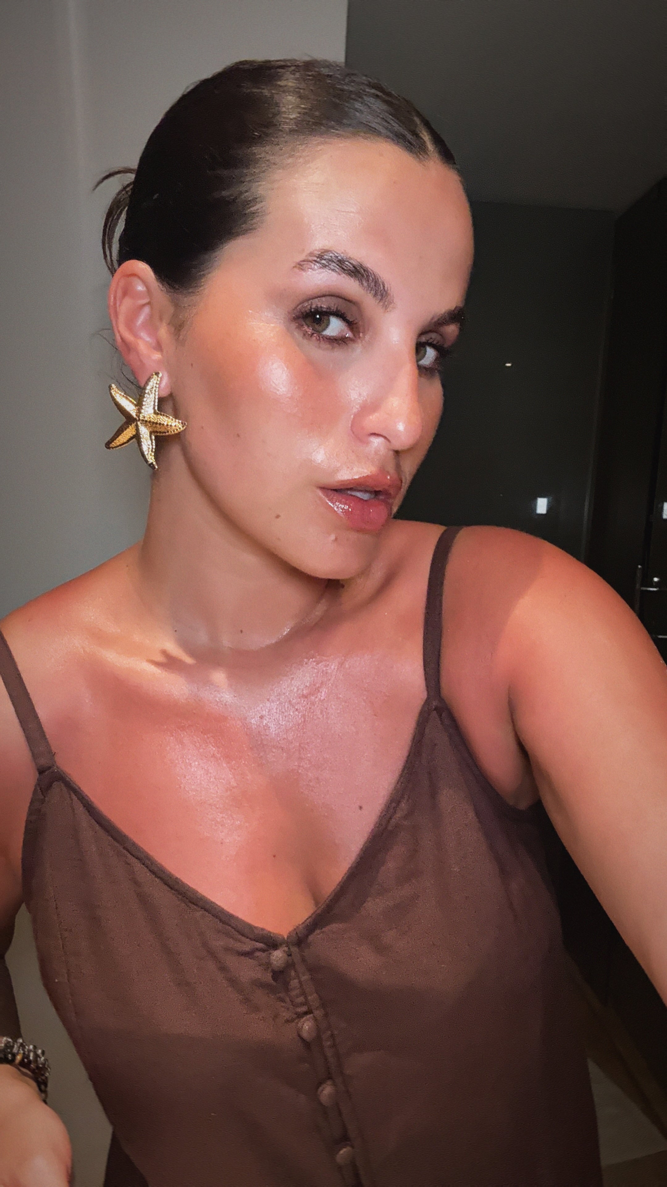 brincos dourados estela do mar