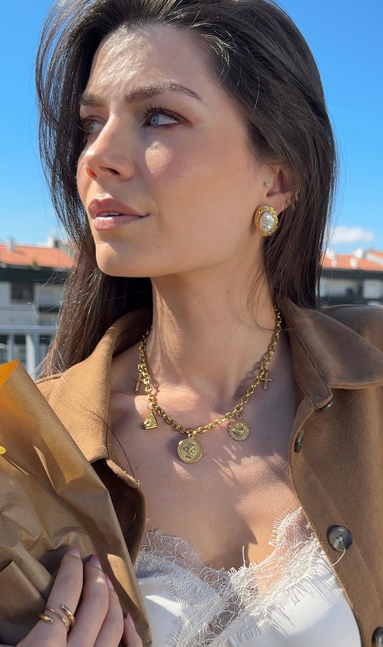 Colar com pendentes mix